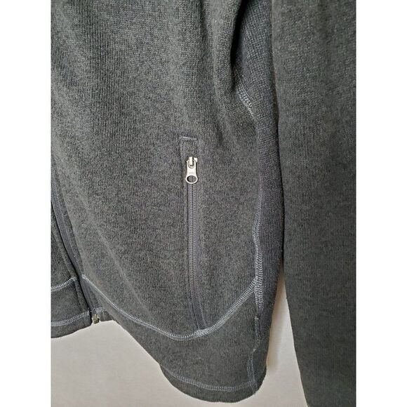 The North Face Men's Full Zip Fleece Lined Sweater Jacket Grey Outdoor - Picture 4 of 7